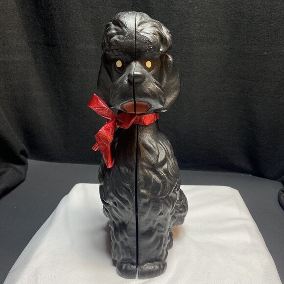 Other - Vintage Black Cast Iron Poodle Dog Coin Bank Doorstop Excellent Condition
